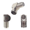 ADAPTADOR F MACHO P/ F FEMEA C/ 90 GRAUS PARA CABO DE TV