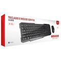 TECLADO E MOUSE WIRELESS C3TECH PRETO K-W10 BK